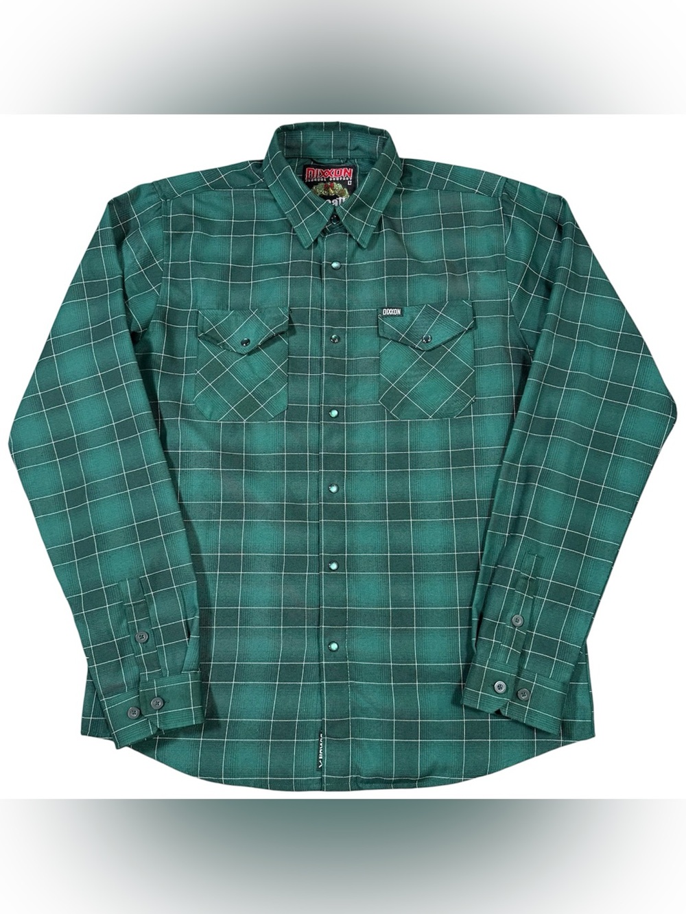 Dixxon Flannel Co The Wreath Green Plaid Button Up Shirt Men’s Large Tall D-Tech